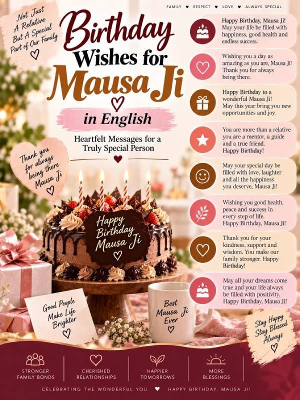 Birthday Wishes for Mausa Ji in English