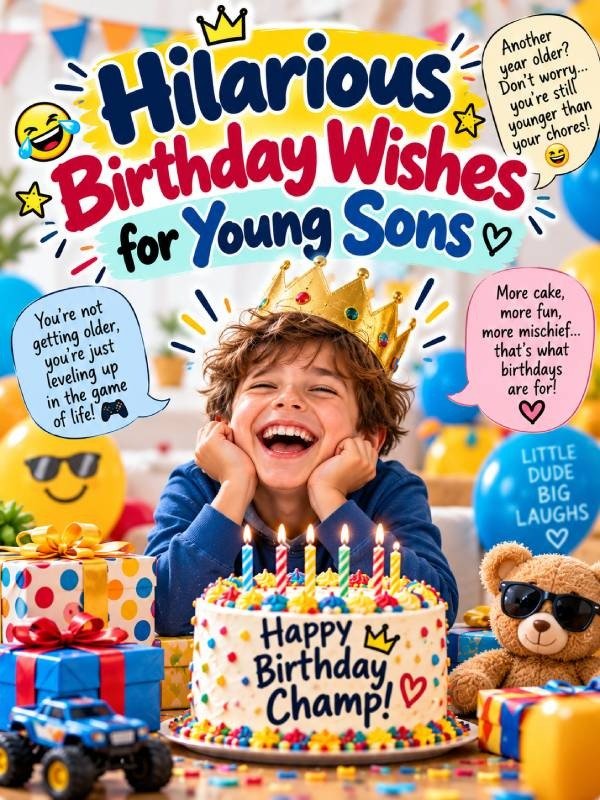 Hilarious Birthday Wishes for Young Sons