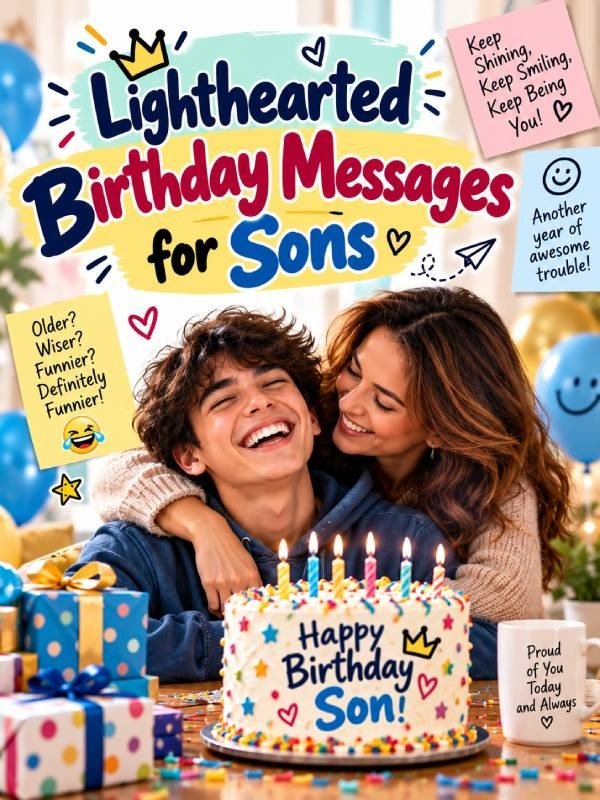 Lighthearted Birthday Messages for Sons