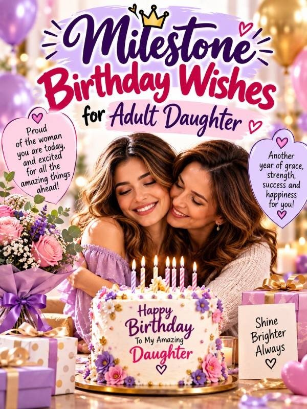 Milestone Birthday Wishes for Adult Daughter