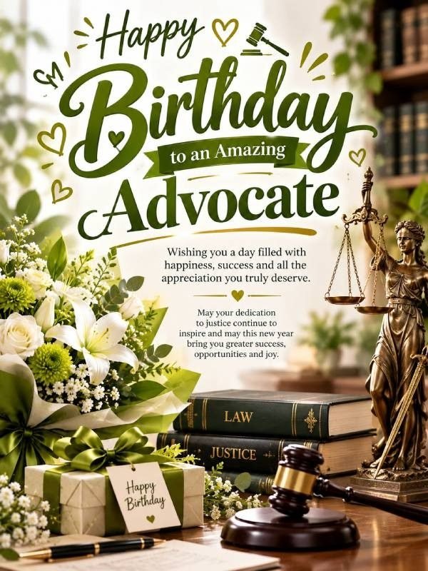 Unique Birthday Wishes for Advocate