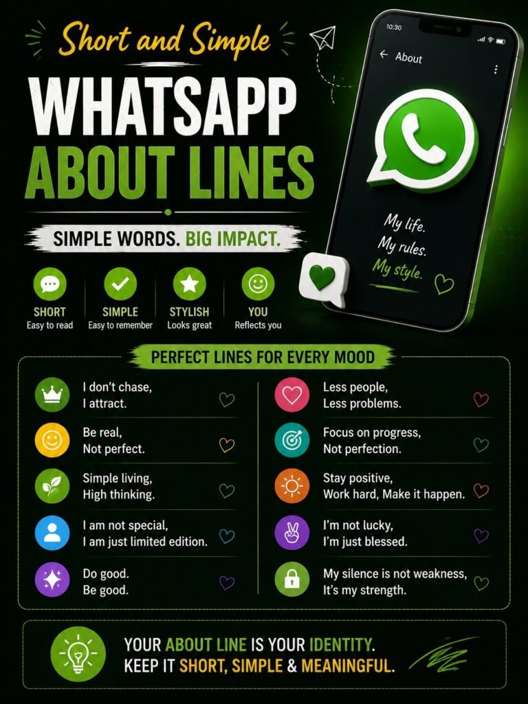 Short and Simple WhatsApp About Lines