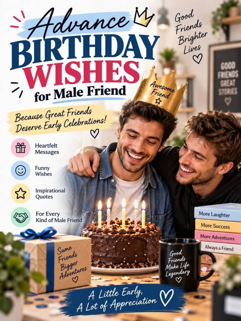 Advance Birthday Wishes for Male Friend