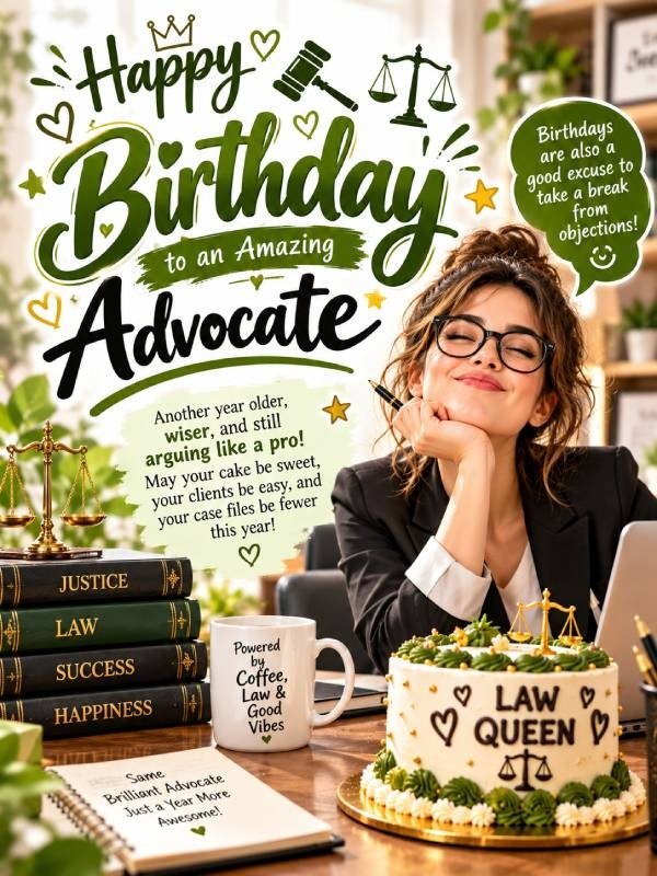 Funny Birthday Wishes for Advocate