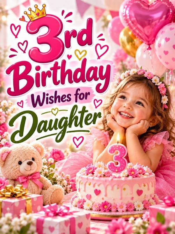 3rd Birthday Wishes for Daughter