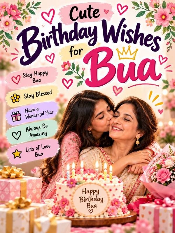 Cute Birthday Wishes for Bua