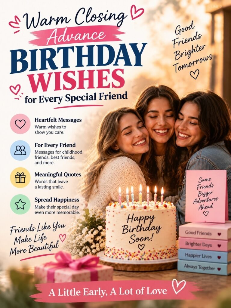 Warm Closing Advance Birthday Wishes for Every Special Friend