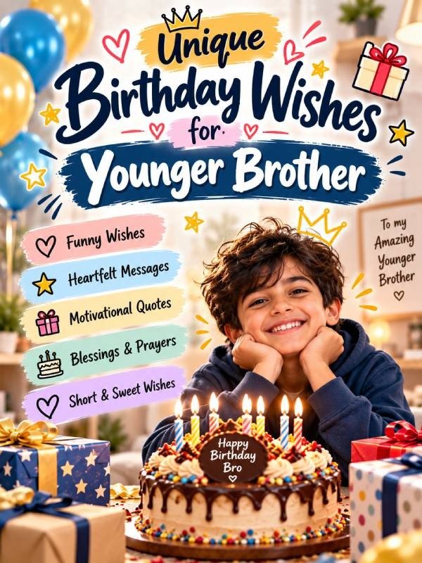 Unique Birthday Wishes for Younger Brother