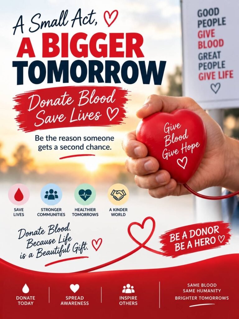 Blood Donation Status Caption for Instagram and Facebook