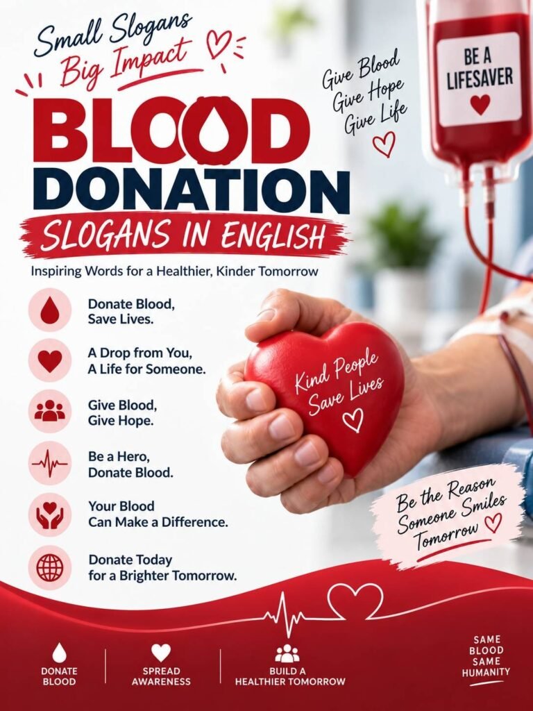 Blood Donation Slogans in English