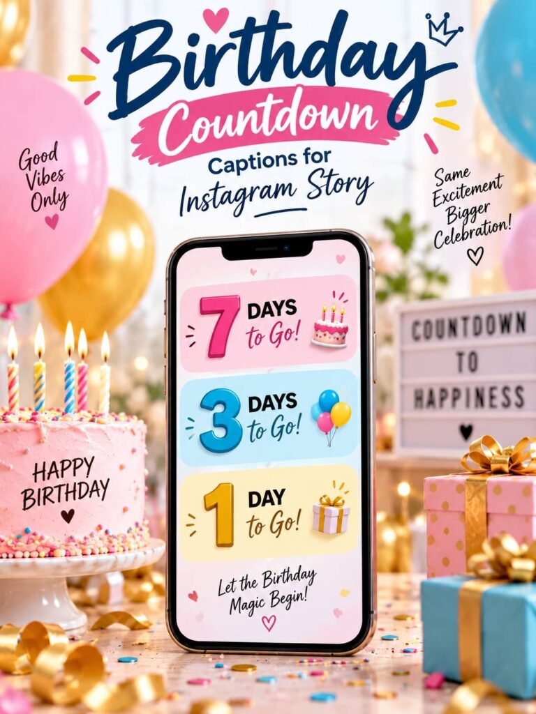 Birthday Countdown Captions for Instagram Story