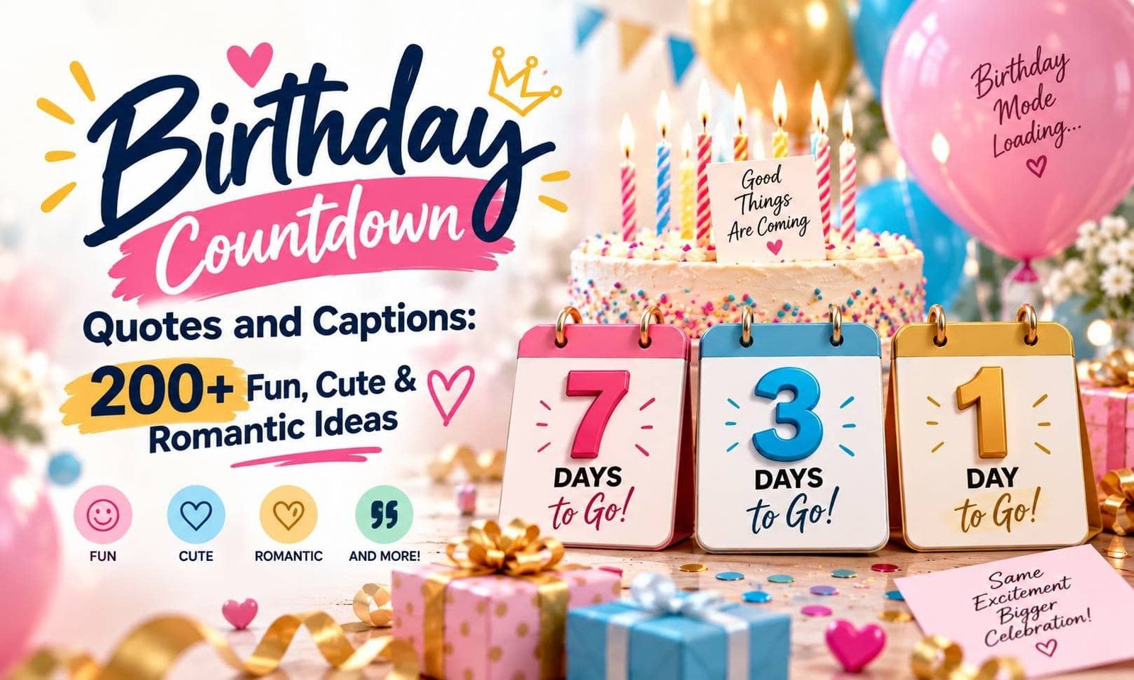 Birthday Countdown Quotes and Captions