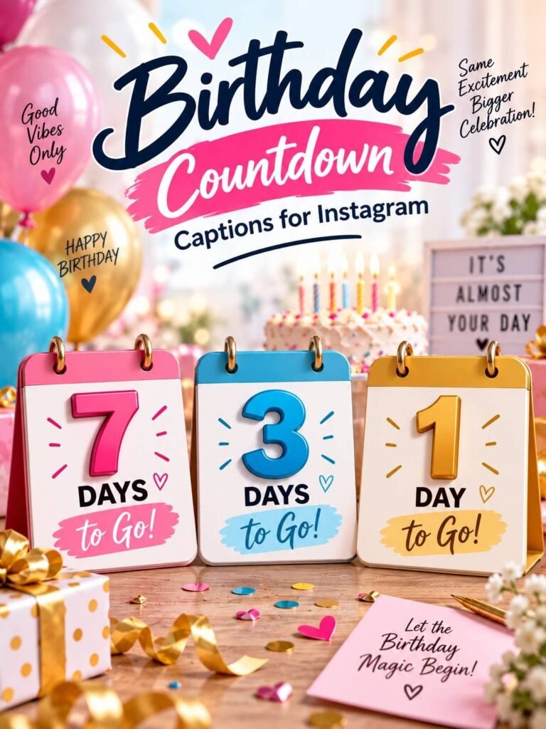 Birthday Countdown Captions for Instagram