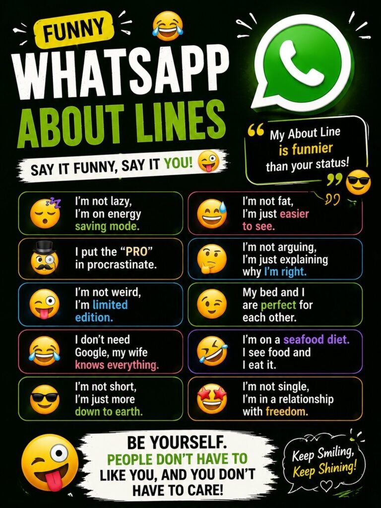 Funny WhatsApp About Lines