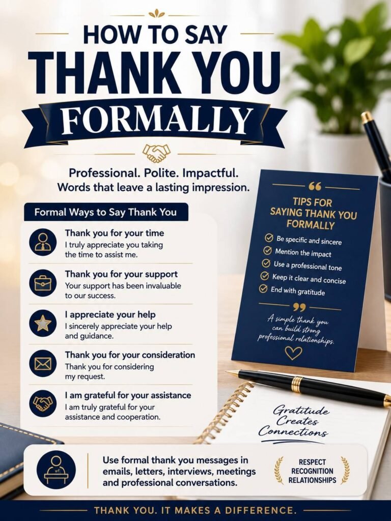 How to Say Thank You Formally