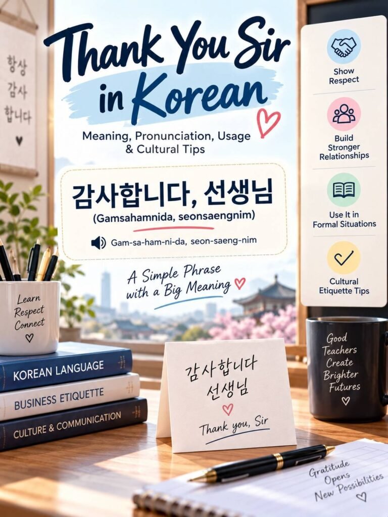 Thank You Sir in Korean