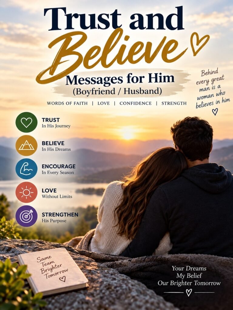 Trust and Believe Messages for Him (Boyfriend / Husband)