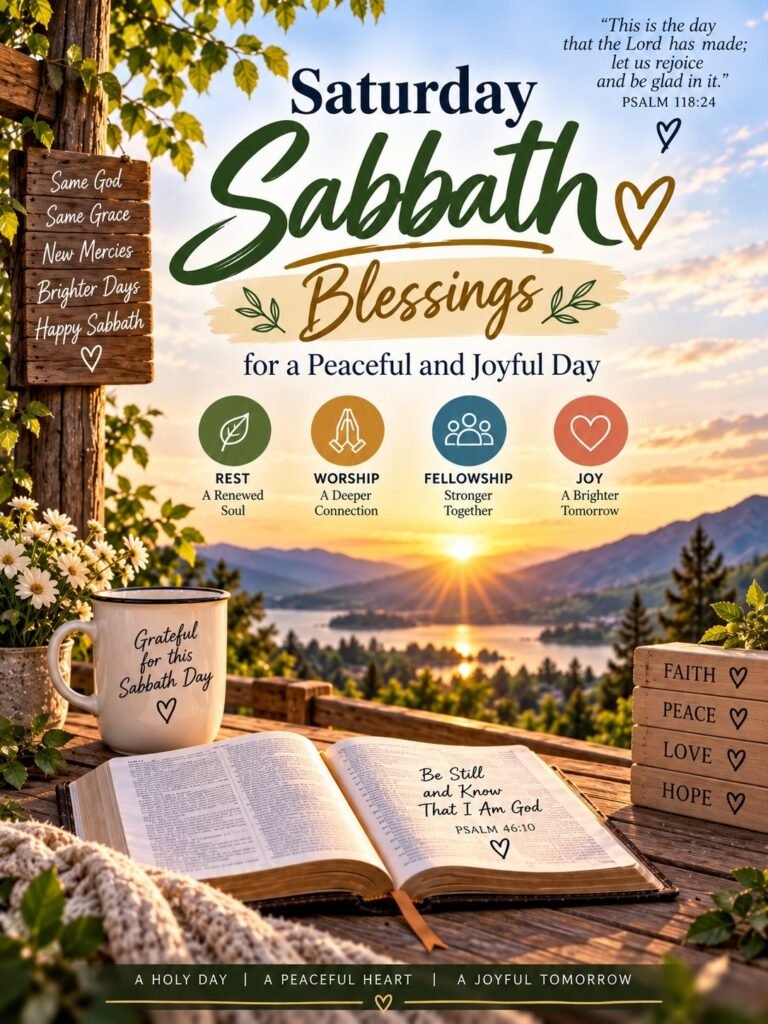Saturday Sabbath Blessings for a Peaceful and Joyful Day