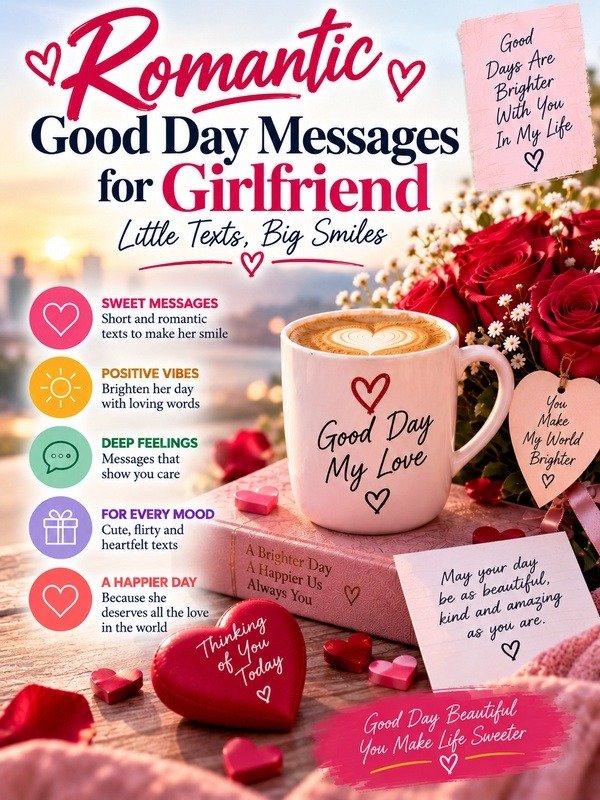 Romantic Good Day Messages for Girlfriend