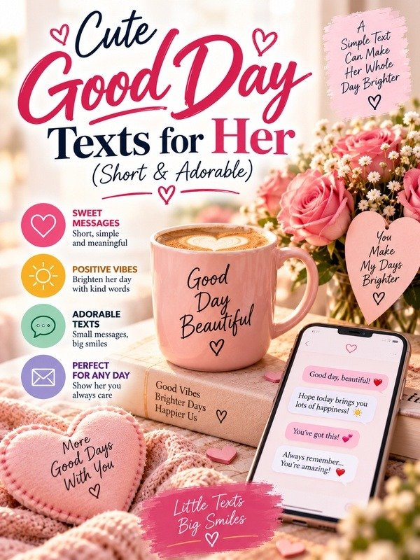 Cute Good Day Texts for Her Short and Adorable
