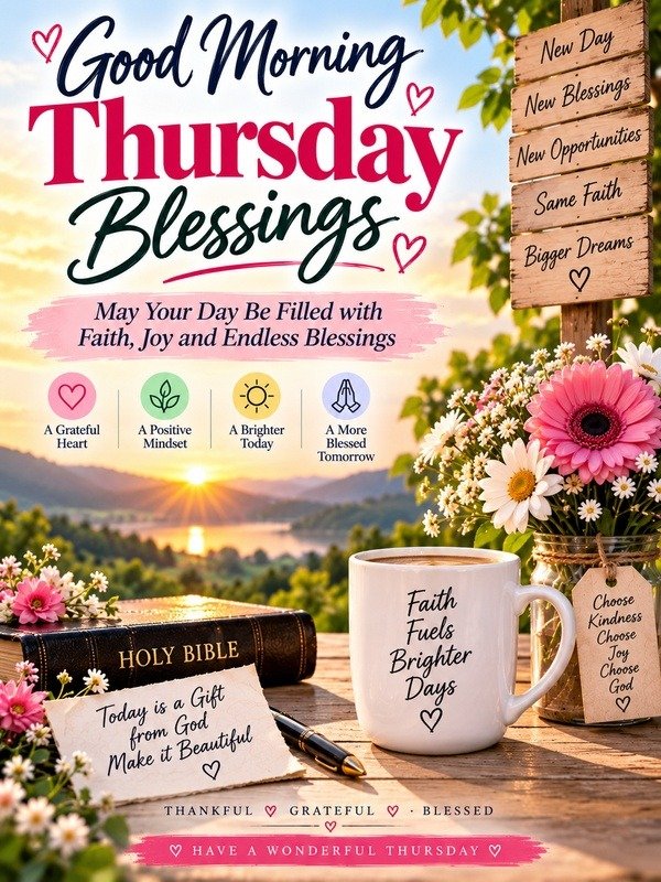 Beautiful Thursday Blessings Images and Quotes to Share