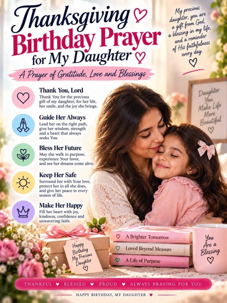 Thanksgiving Birthday Prayer for My Daughter