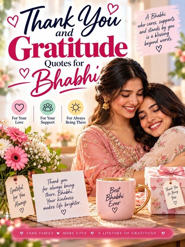 Thank You and Gratitude Quotes for Bhabhi