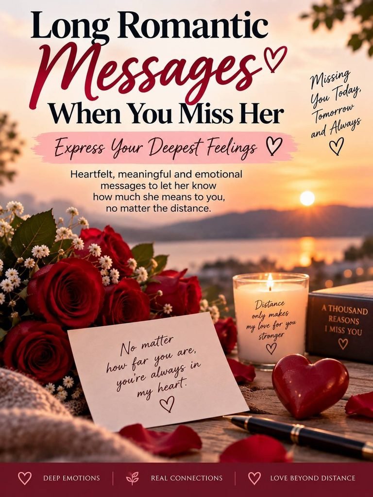 Long Romantic Messages When You Miss Her