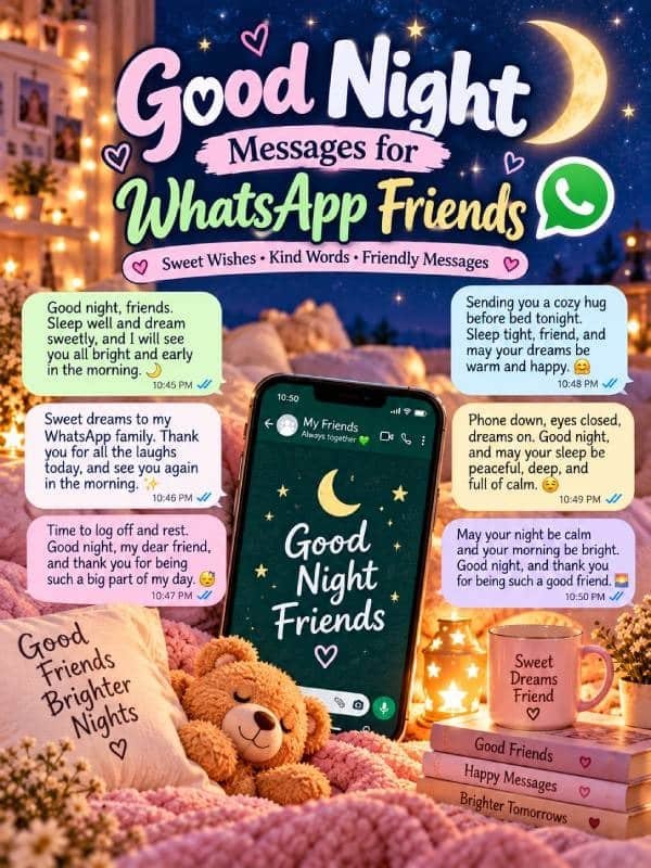 Good Night Messages for WhatsApp Friends