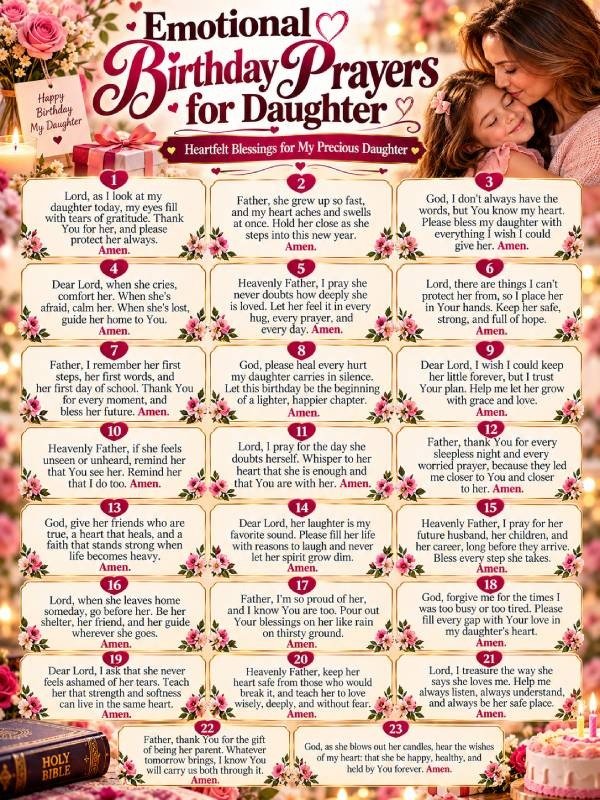 Emotional Birthday Prayers for Daughter