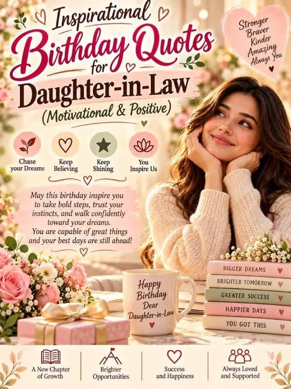 Inspirational Birthday Quotes for Daughter-in-Law (Motivational & Positive)