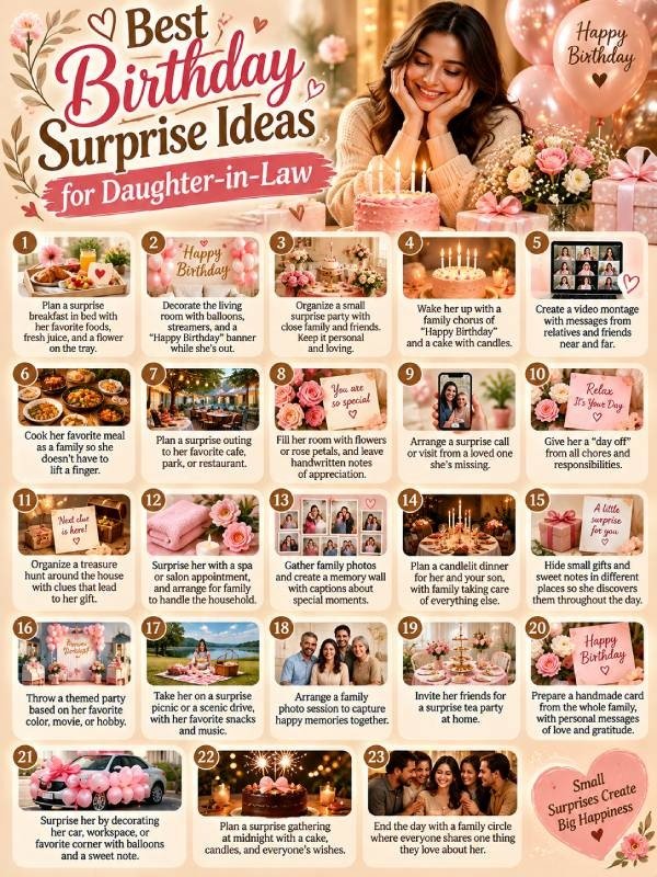 Best Birthday Surprise Ideas for Daughter-in-Law