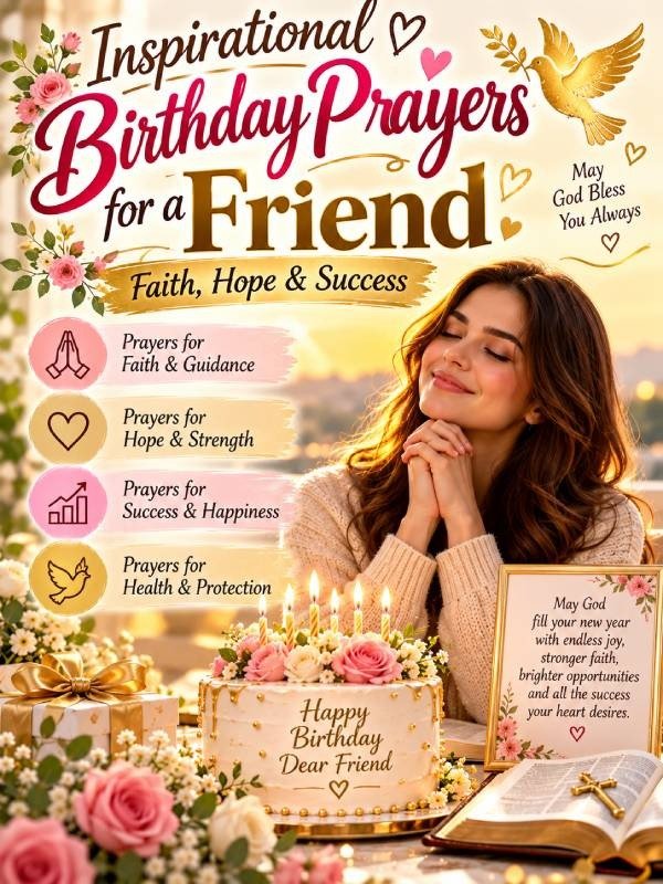 Inspirational Birthday Prayers for a Friend (Faith, Hope & Success)