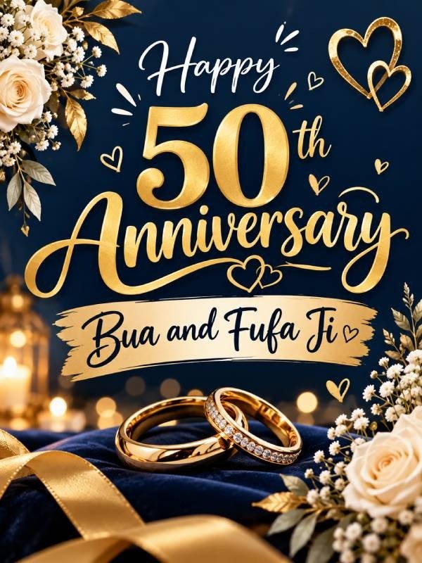 Happy 50th anniversary bua and fufa ji