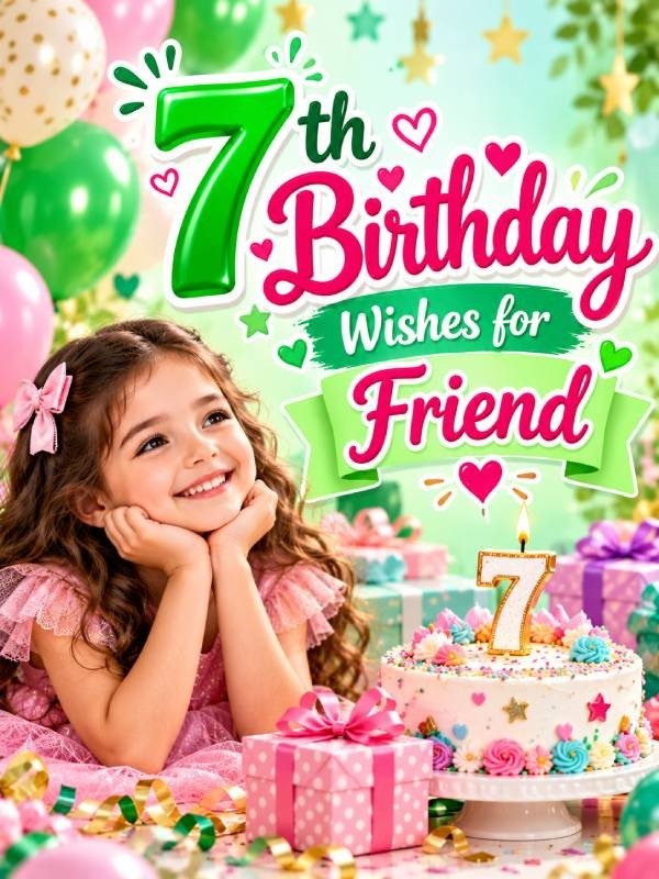 7th Birthday Wishes for Friend