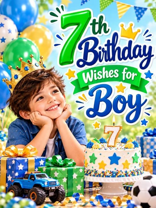 7th Birthday Wishes for Boy