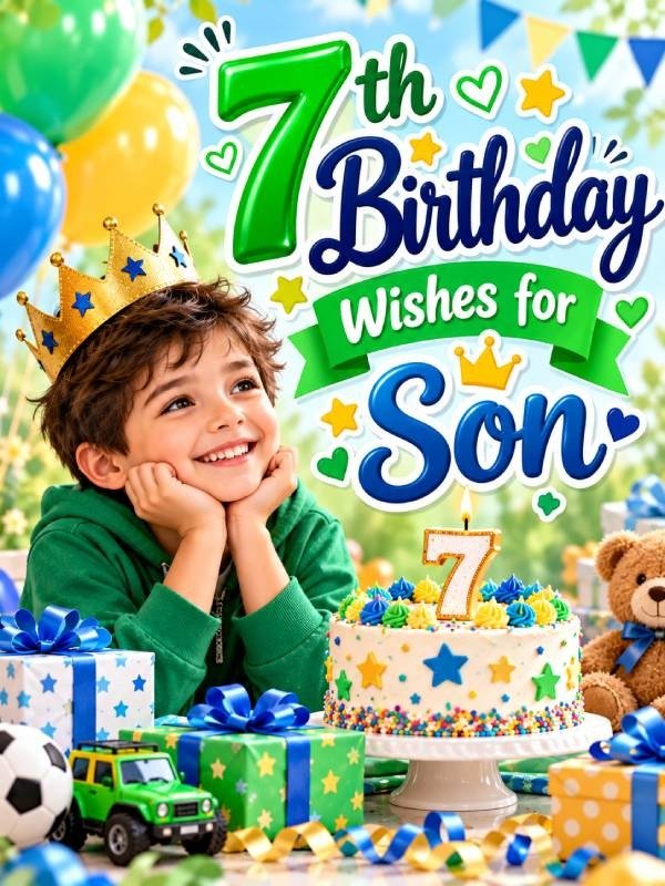 7th Birthday Wishes for Son