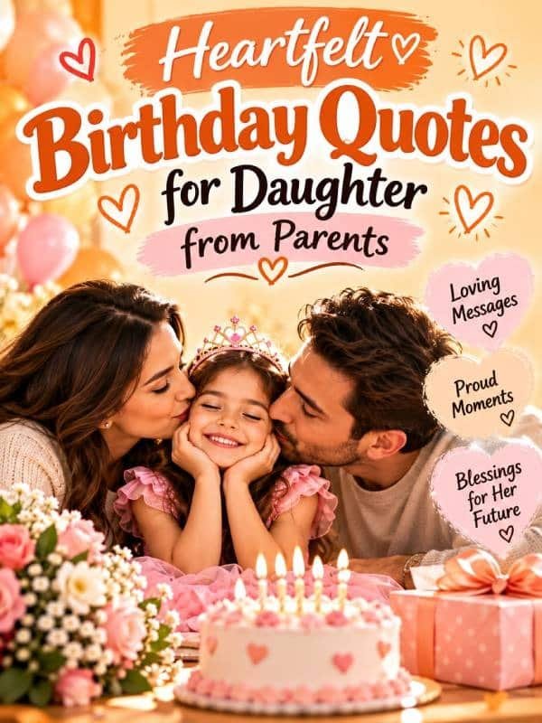Heartfelt birthday quotes for daughter from parents