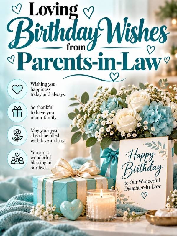 Loving Birthday Wishes from Parents-in-Law
