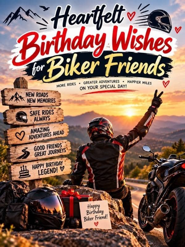 Heartfelt Birthday Wishes for Biker Friends