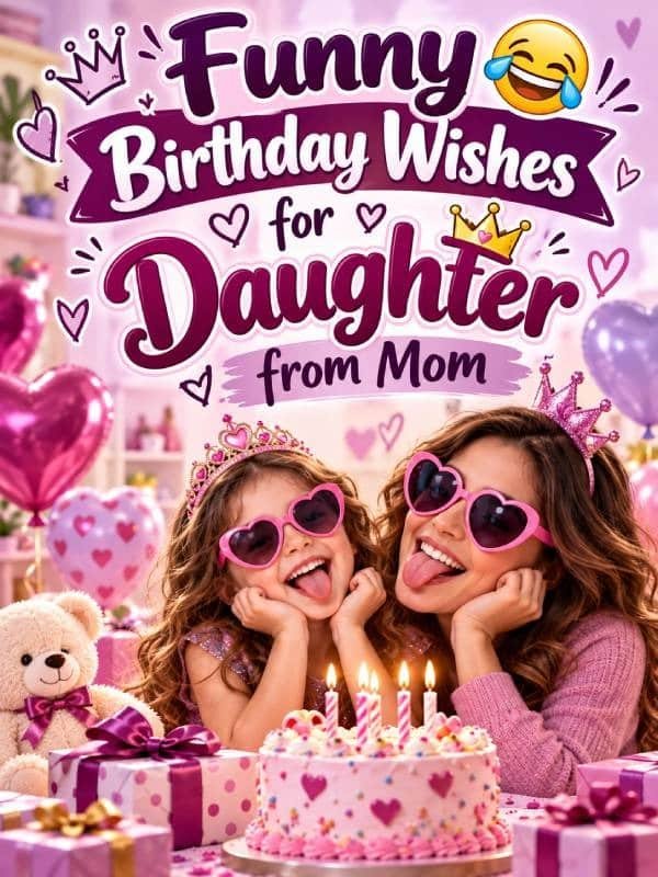 Funny birthday wishes for daughter from mom