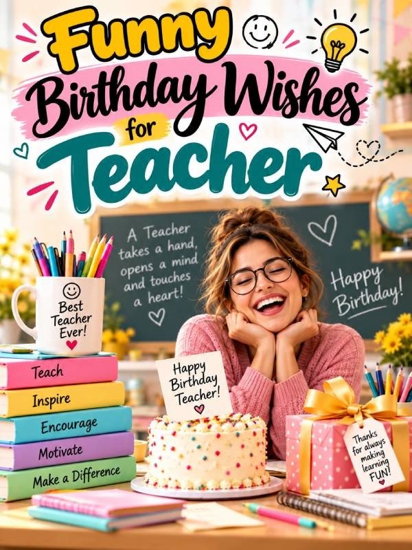 Funny Birthday Wishes for Teacher