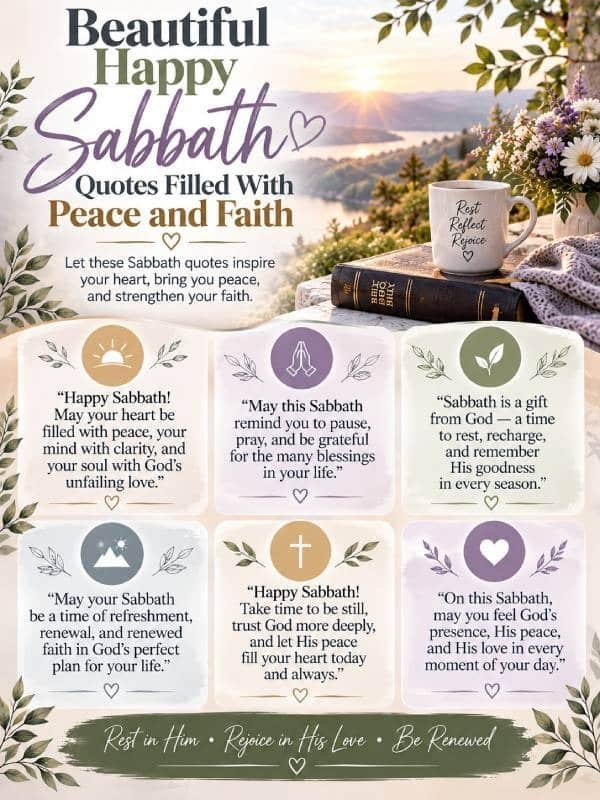 Beautiful Happy Sabbath Quotes Filled With Peace and Faith