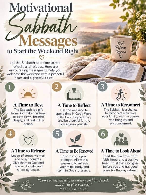 Motivational Sabbath Messages to Start the Weekend Right