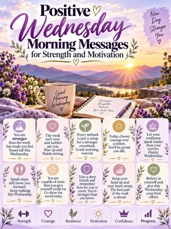 Positive Wednesday Morning Messages for Strength and Motivation