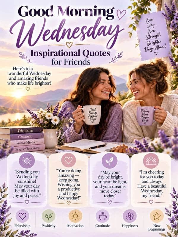 Good morning wednesday inspirational quotes for friends