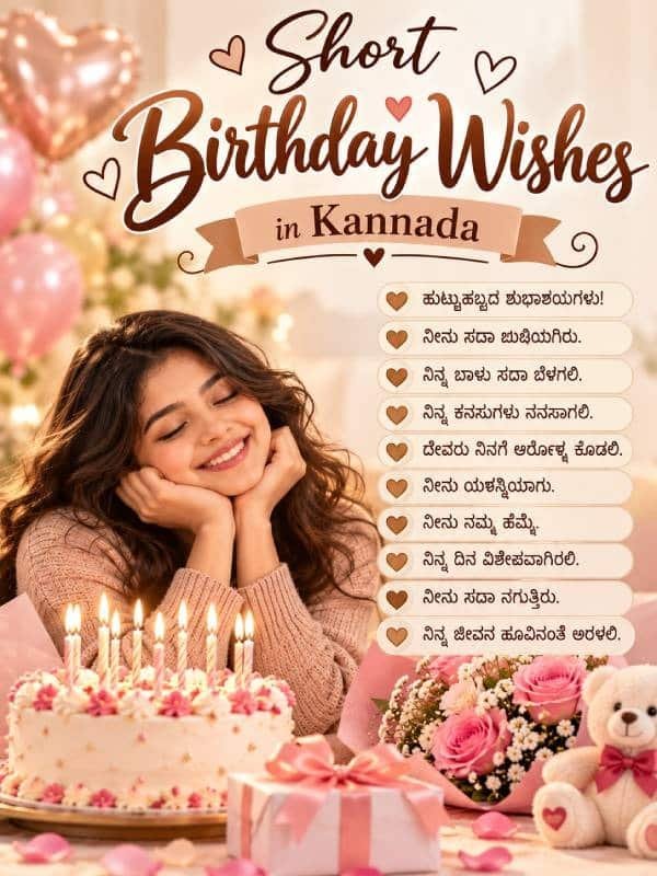 Short Birthday Wishes in Kannada